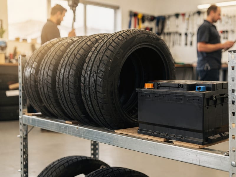 Tires & Batteries at Aurora Auto Repair